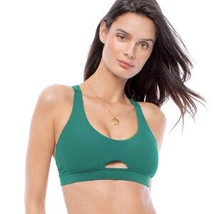 EBW X-Back Cutout Bralette Bikini Top in Tide